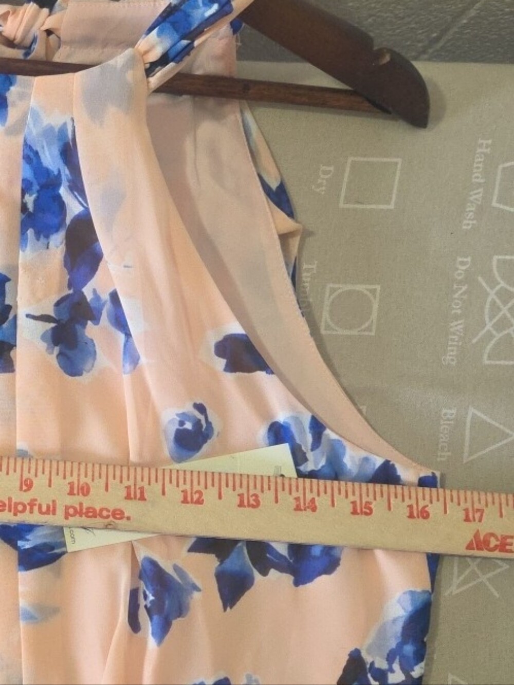 Eliza J Floral Chiffon Halter Maxi Dress Womens Size 8 Pink Blue Wedding NWT - Picture 8 of 13